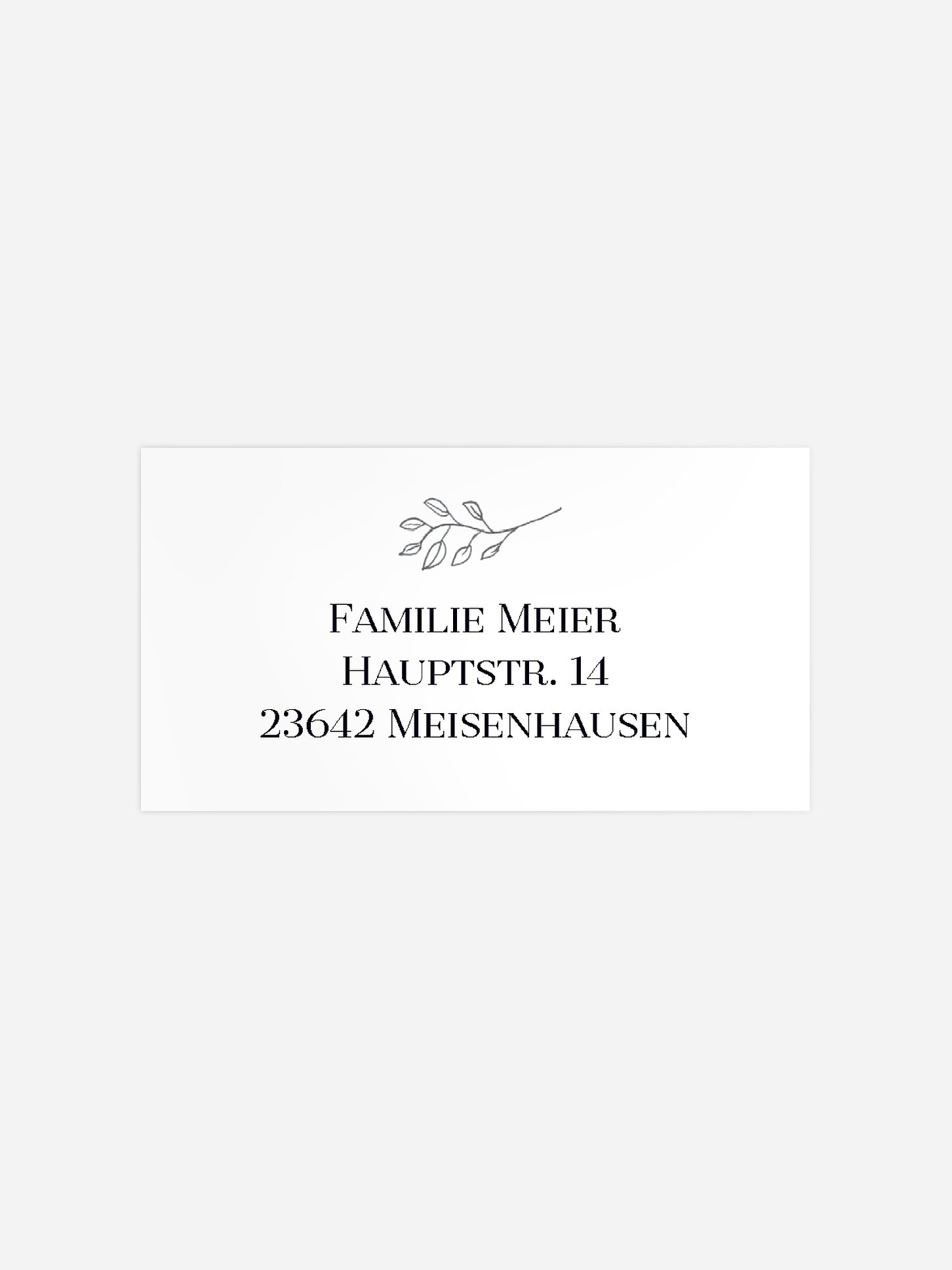 Empfängeraufkleber Trauer Anteilnahme
