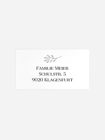 Empfängeraufkleber Trauer Anteilnahme