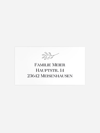 Empfängeraufkleber Trauer Anteilnahme