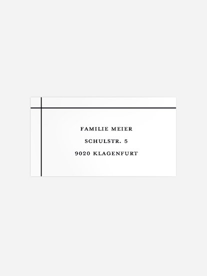 Empfängeraufkleber Trauer Leichtigkeit