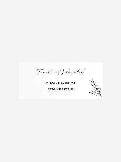 Absenderaufkleber Trauer Zart