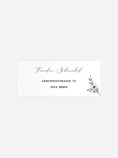 Absenderaufkleber Trauer Zart