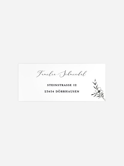 Absenderaufkleber Trauer Zart