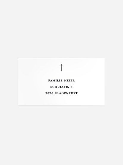 Empfängeraufkleber Trauer Zart