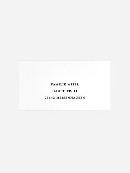 Empfängeraufkleber Trauer Zart