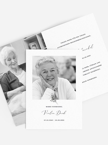 Trauerdanksagung Zart