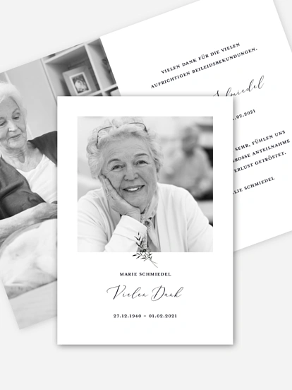 Trauerdanksagung Zart