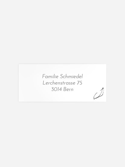 Absenderaufkleber Trauer Blütenblätter