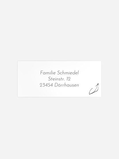 Absenderaufkleber Trauer Blütenblätter