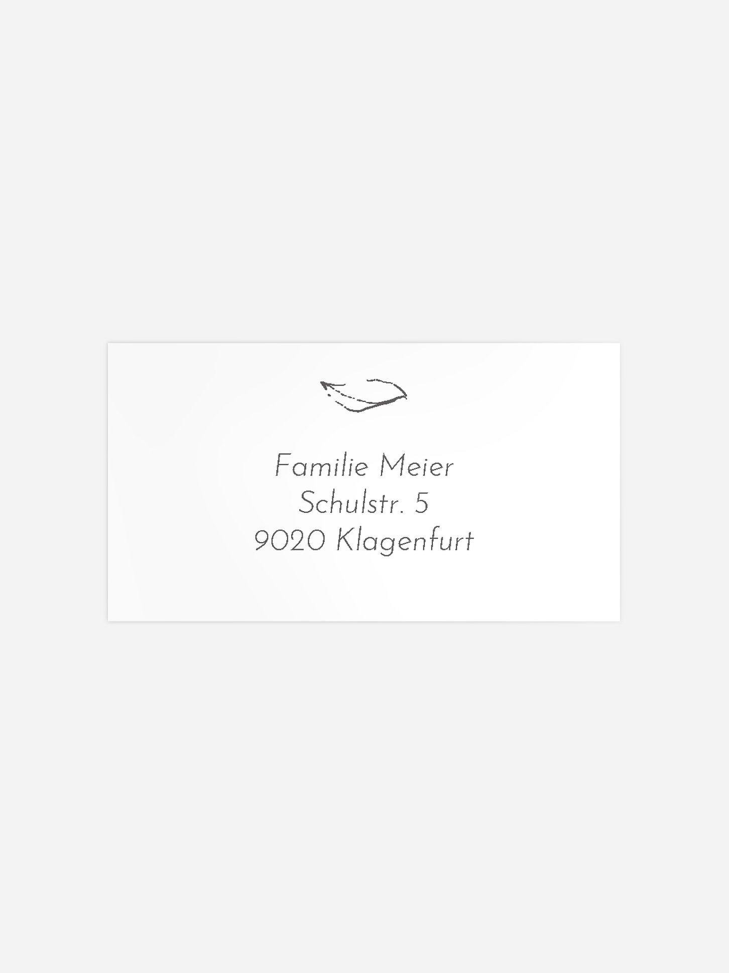 Empfängeraufkleber Trauer Blütenblätter
