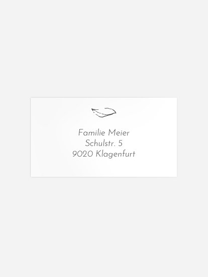 Empfängeraufkleber Trauer Blütenblätter