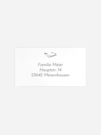 Empfängeraufkleber Trauer Blütenblätter