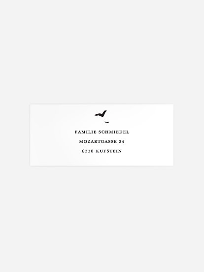 Absenderaufkleber Trauer In den Himmel tragen