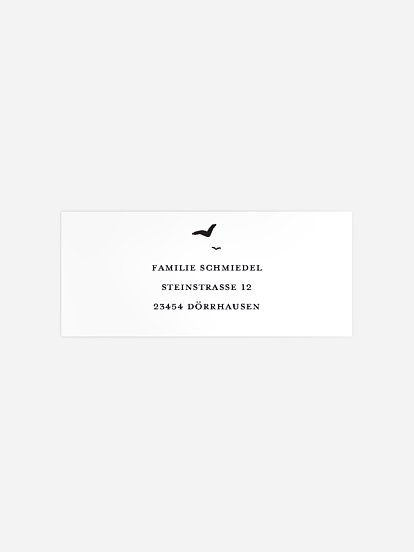 Absenderaufkleber Trauer In den Himmel tragen