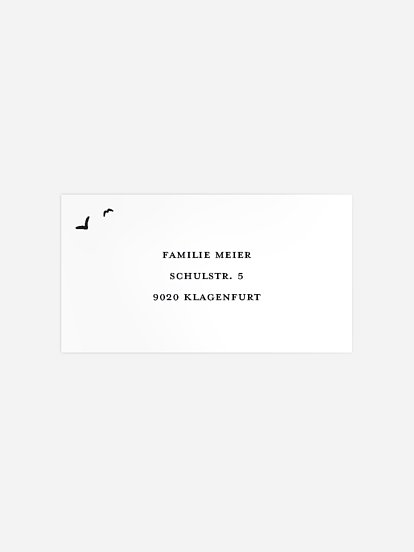 Empfängeraufkleber Trauer In den Himmel tragen