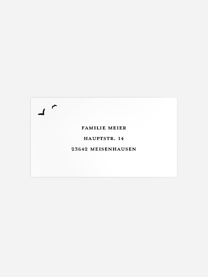 Empfängeraufkleber Trauer In den Himmel tragen