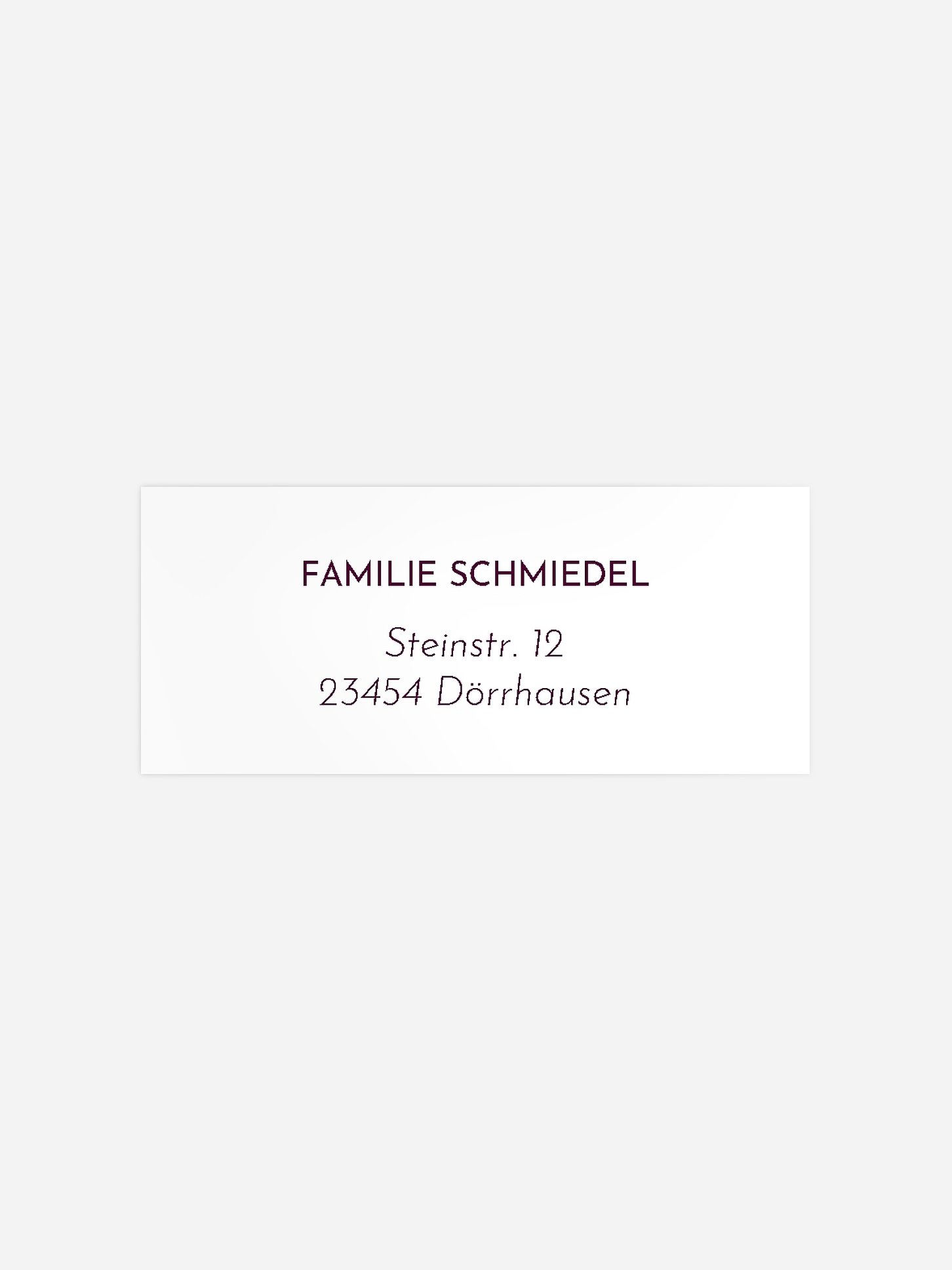 Absenderaufkleber Trauer Wir vermissen dich