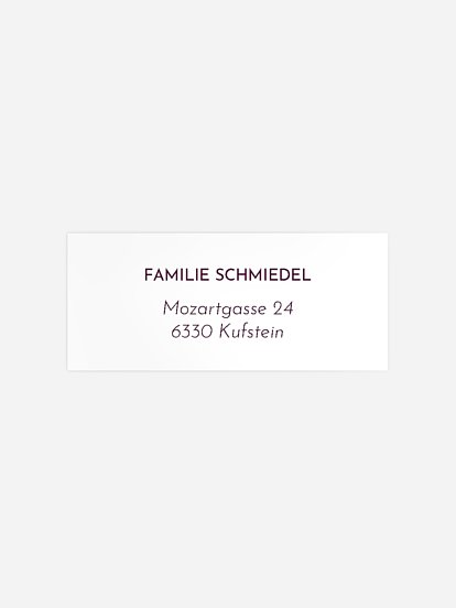 Absenderaufkleber Trauer Wir vermissen dich