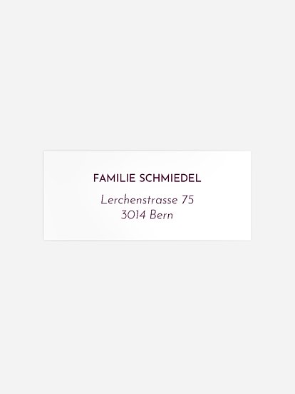 Absenderaufkleber Trauer Wir vermissen dich