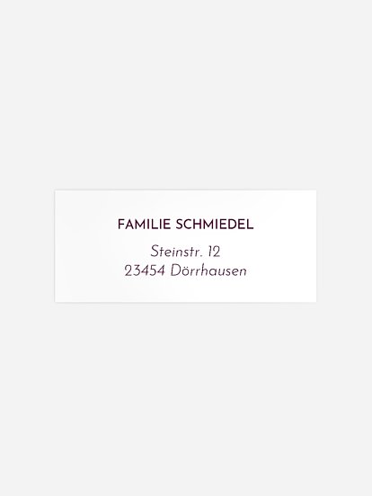 Absenderaufkleber Trauer Wir vermissen dich