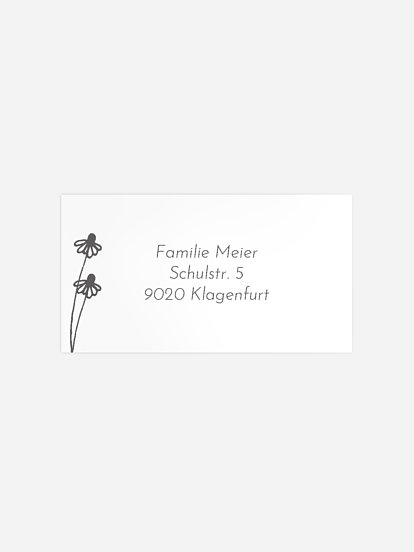 Empfängeraufkleber Trauer Wir vermissen dich