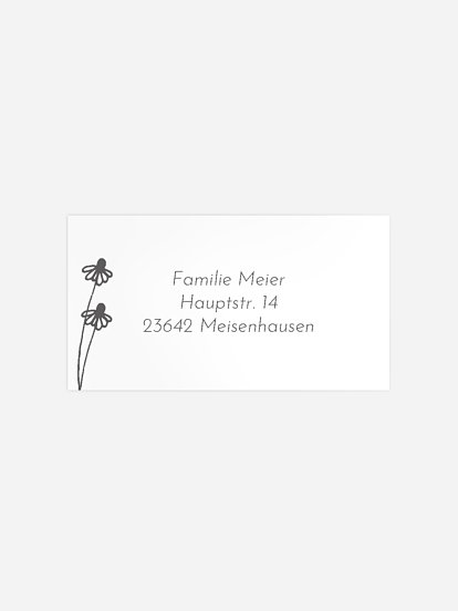 Empfängeraufkleber Trauer Wir vermissen dich