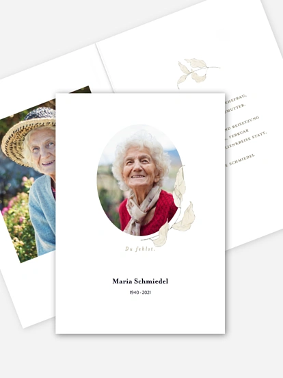 Trauerkarte Du fehlst