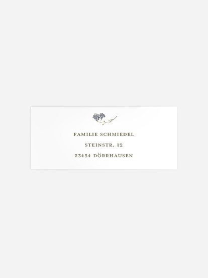 Absenderaufkleber Trauer Vergissmeinnicht