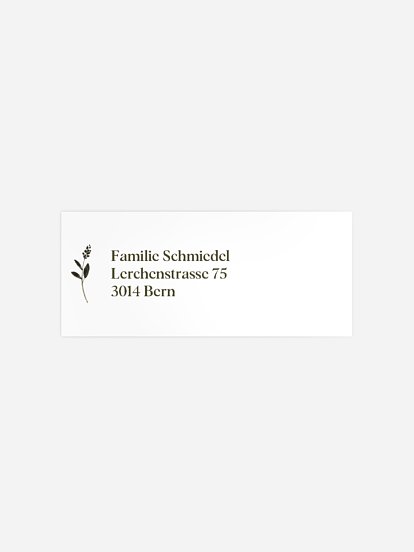 Absenderaufkleber Trauer In unseren Herzen