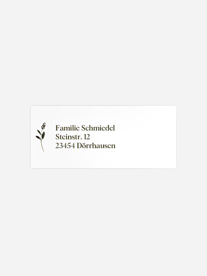 Absenderaufkleber Trauer In unseren Herzen