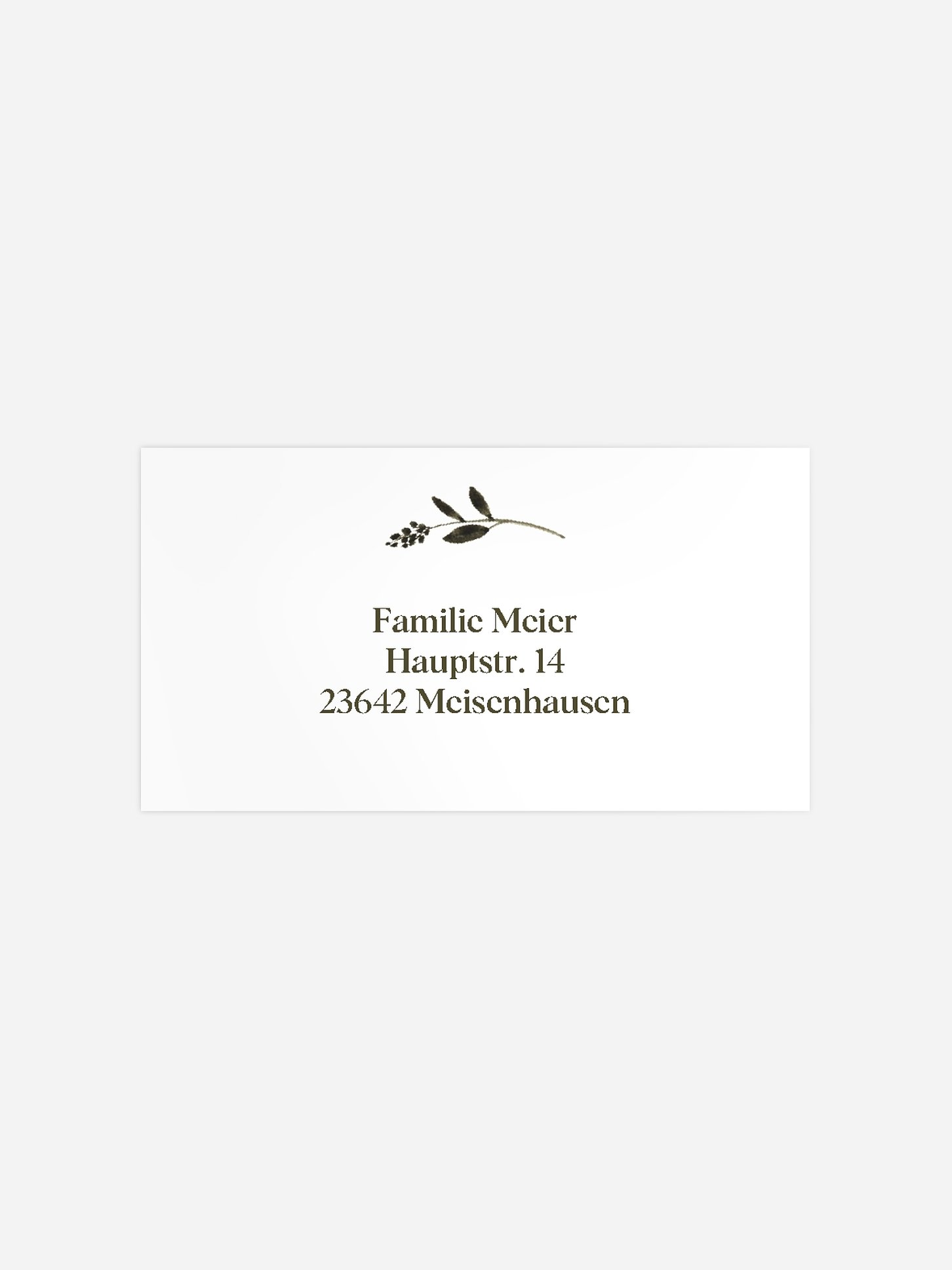 Empfängeraufkleber Trauer In unseren Herzen