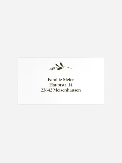 Empfängeraufkleber Trauer In unseren Herzen