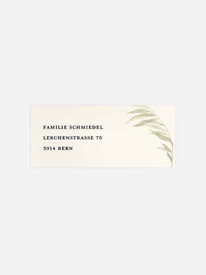 Absenderaufkleber Trauer Traurigkeit