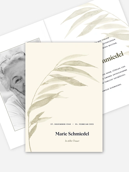 Trauerdanksagung Traurigkeit