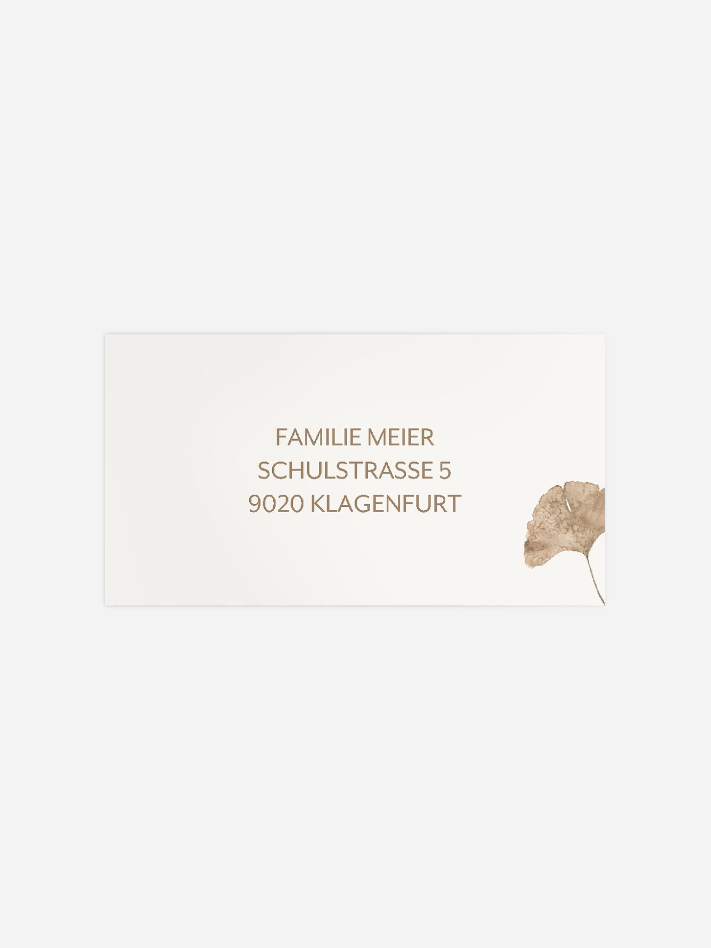 Empfängeraufkleber Trauer Ewiges Andenken