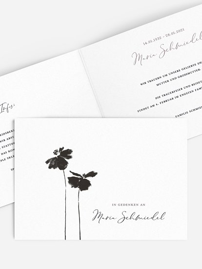 Trauerkarte Achtsamkeit