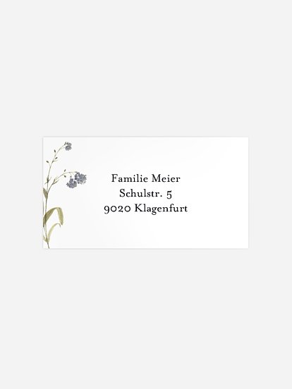 Empfängeraufkleber Trauer Was bleibt