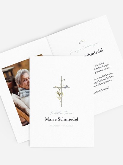 Trauerdanksagung Was bleibt