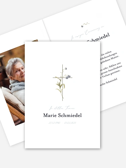 Trauerdanksagung Was bleibt