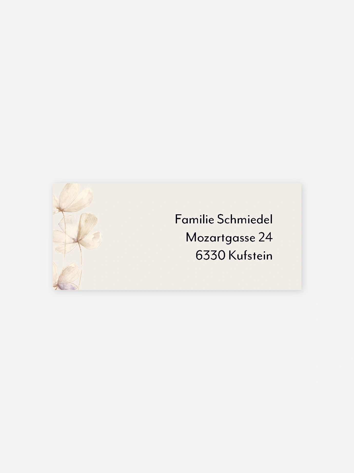 Absenderaufkleber Trauer Dankbarkeit