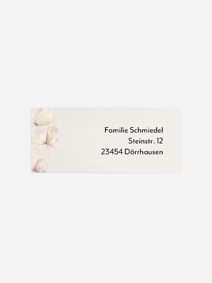 Absenderaufkleber Trauer Dankbarkeit