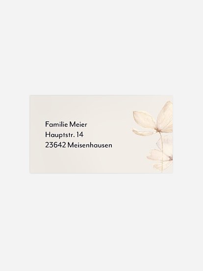 Empfängeraufkleber Trauer Dankbarkeit