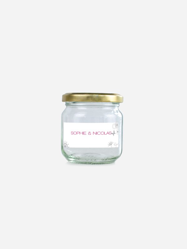 Étiquette cadeau mariage Fleur étoilée