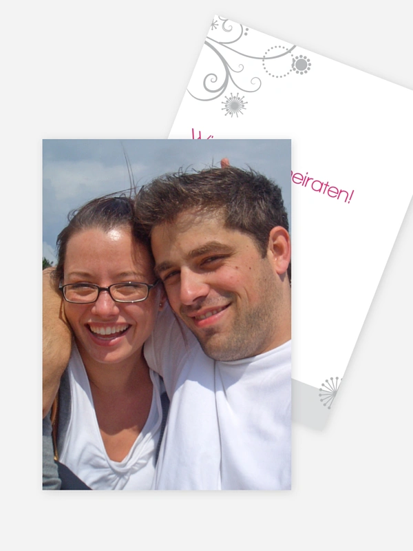Save-the-Date Karte Sternblume