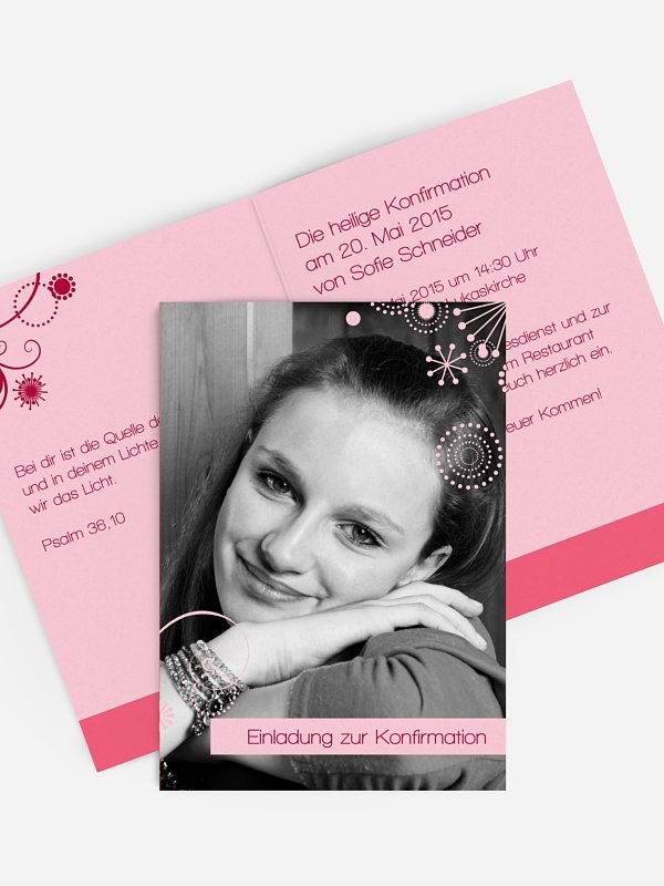 Konfirmationseinladung Sternblume