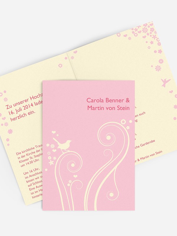 Hochzeitseinladung Blumenzauber