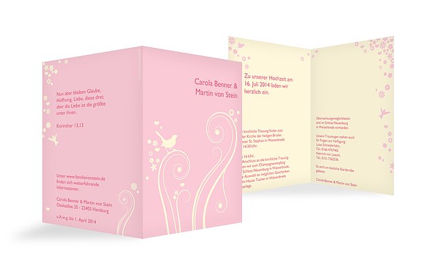 Hochzeitseinladung Blumenzauber