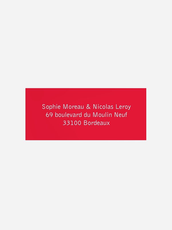 Étiquette expéditeur mariage Coloré