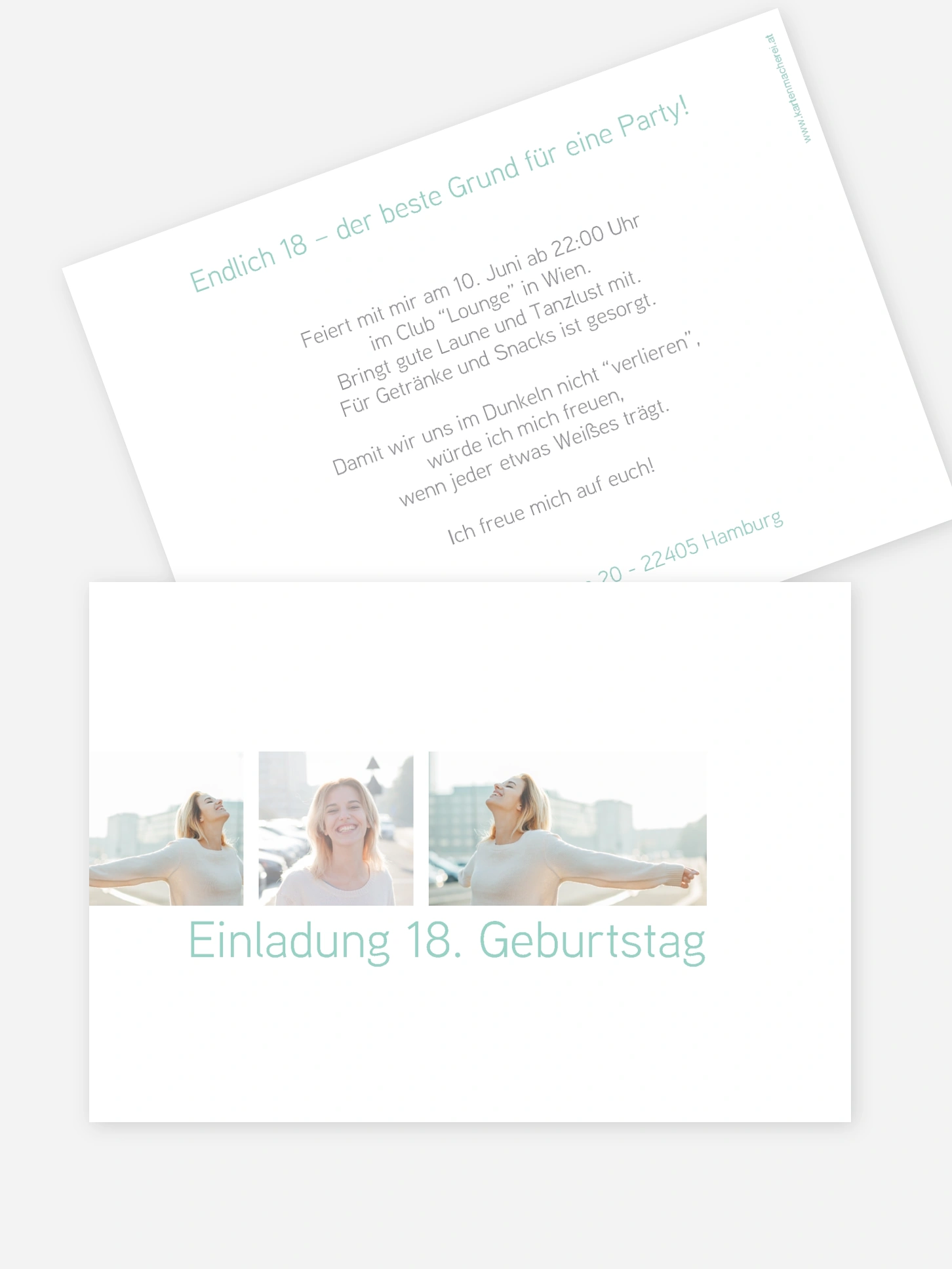 Einladung 18. Geburtstag Farbreich