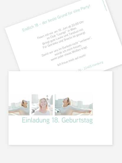 Einladung 18. Geburtstag Farbreich